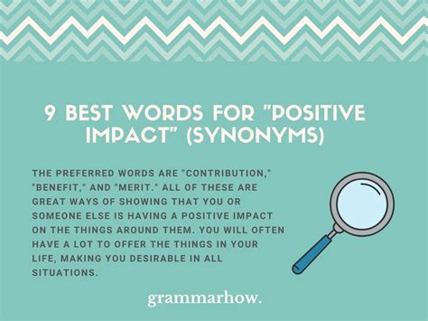 word for positive impact.